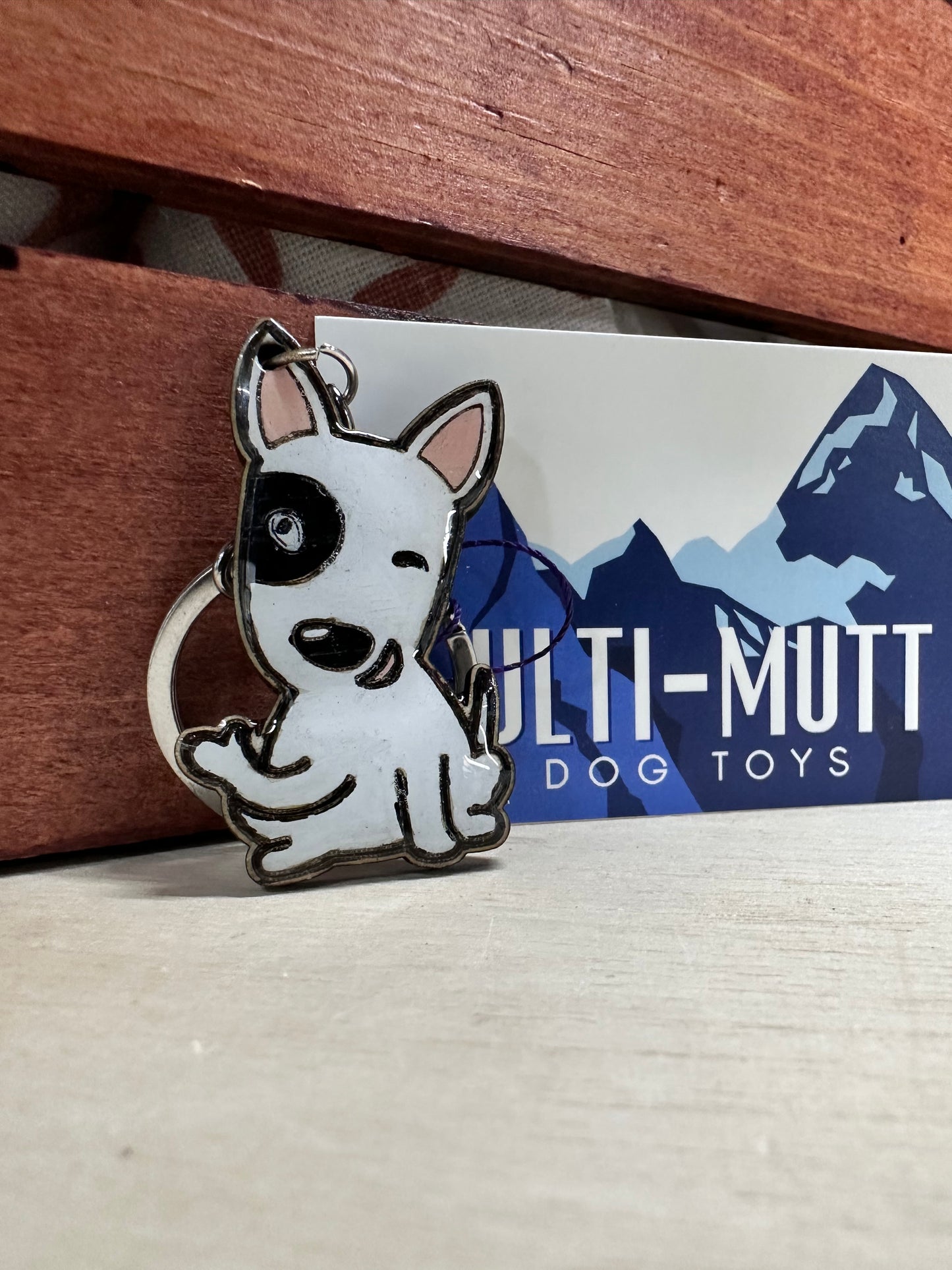 Bull terrier keychain