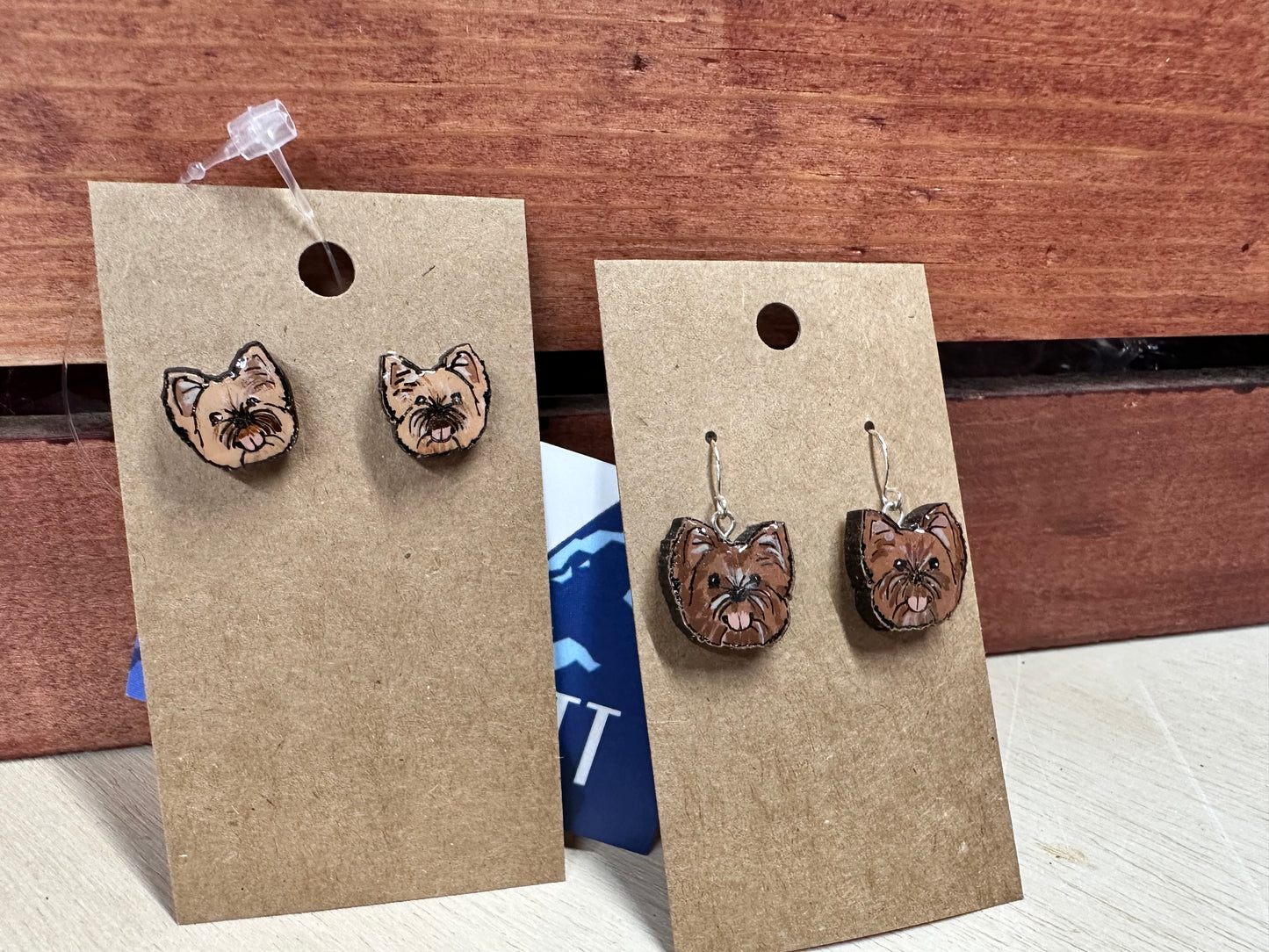 Hand drawn handmade Yorke earrings