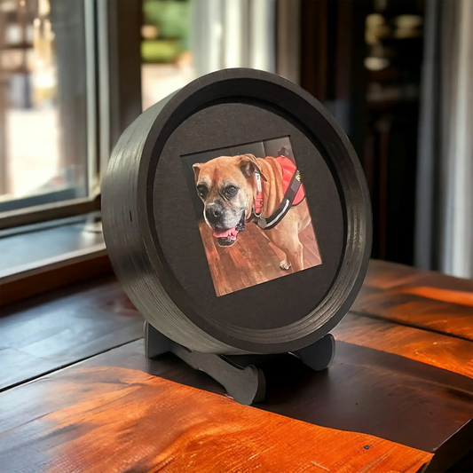 Large Black Wood Display Stand