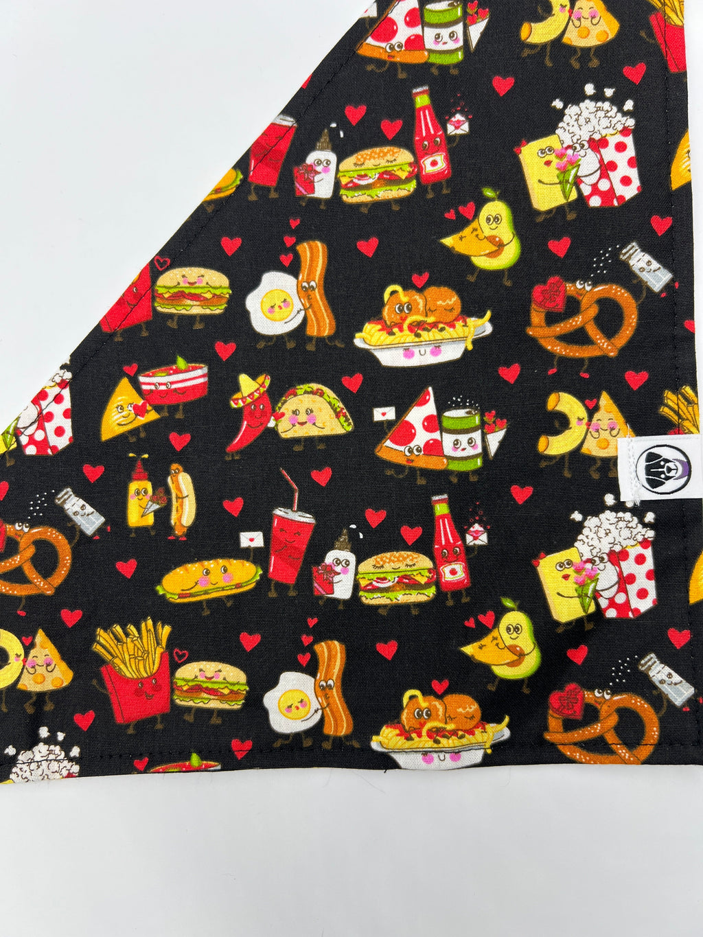 Valentine's Day Dog and Cat Bandana With Snaps Perfect Food Pairs
