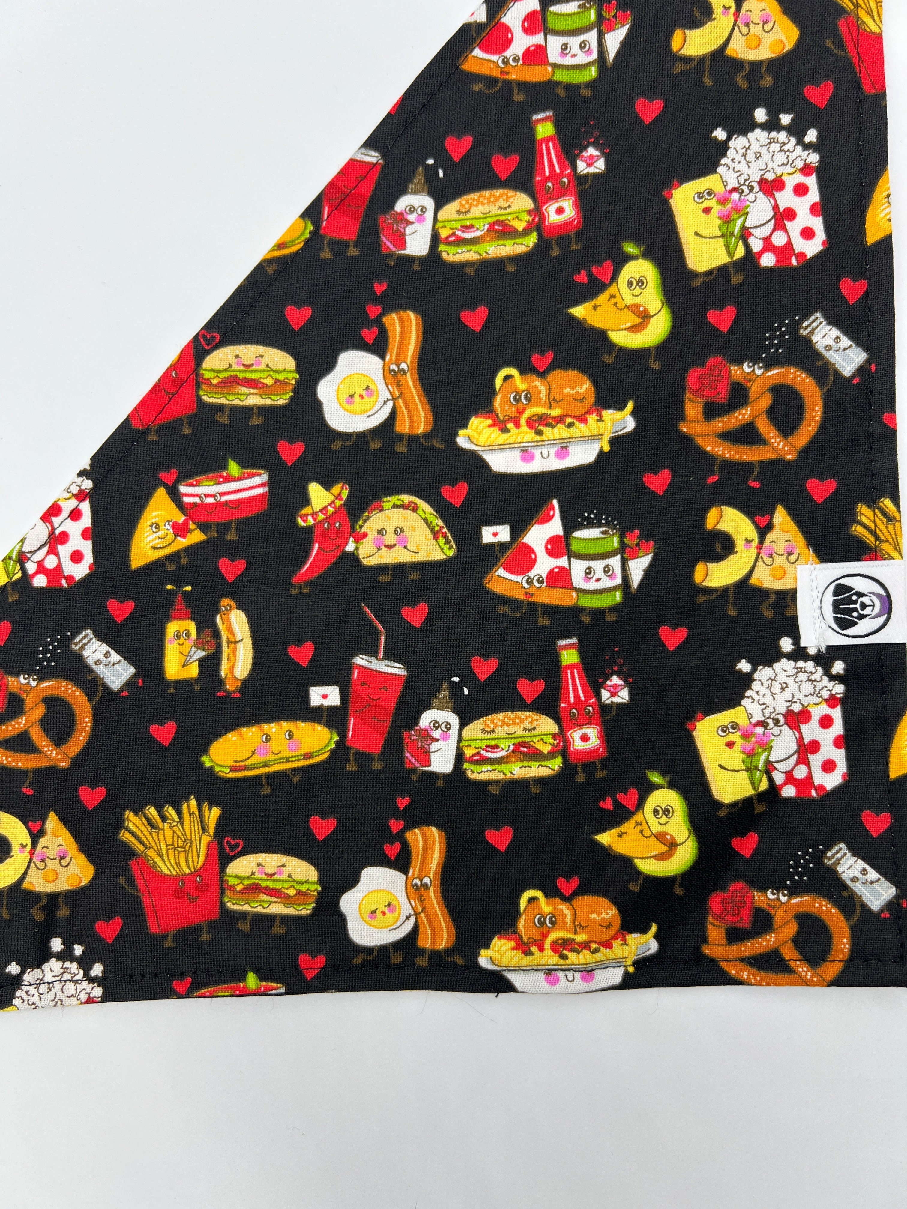 Valentine's Day Dog and Cat Bandana With Snaps Perfect Food Pairs