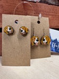 Hand drawn beagle earrings