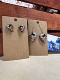 Pit Mix with tongue hanging Earrings