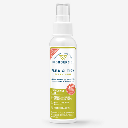 Flea & Tick Spray for Pets + Home with Natural Essential Oils