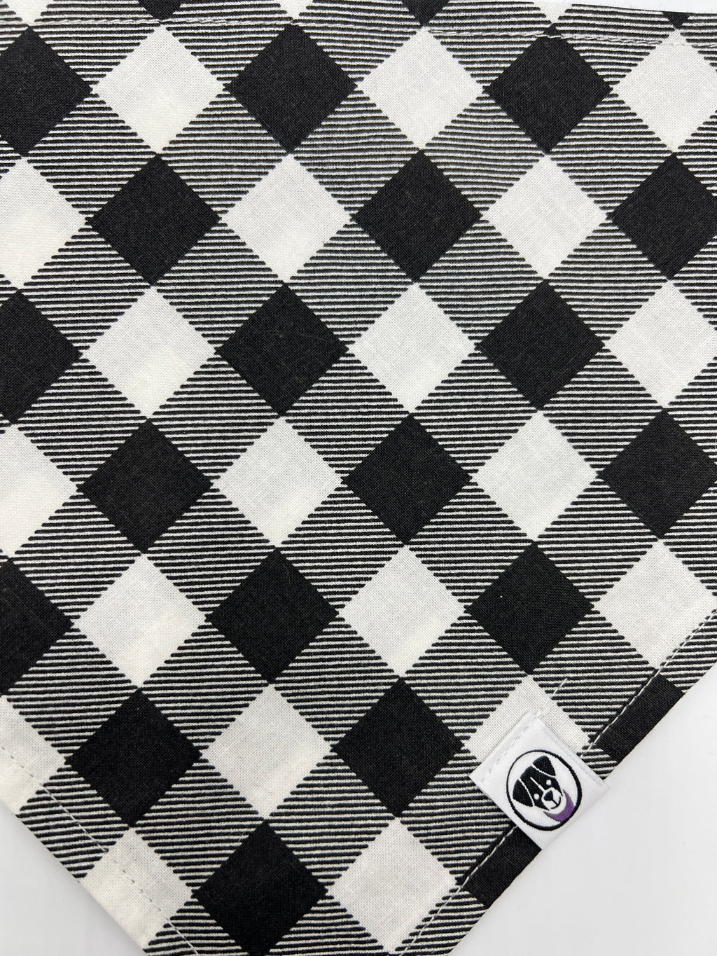 White Buffalo Plaid Dog Bandana