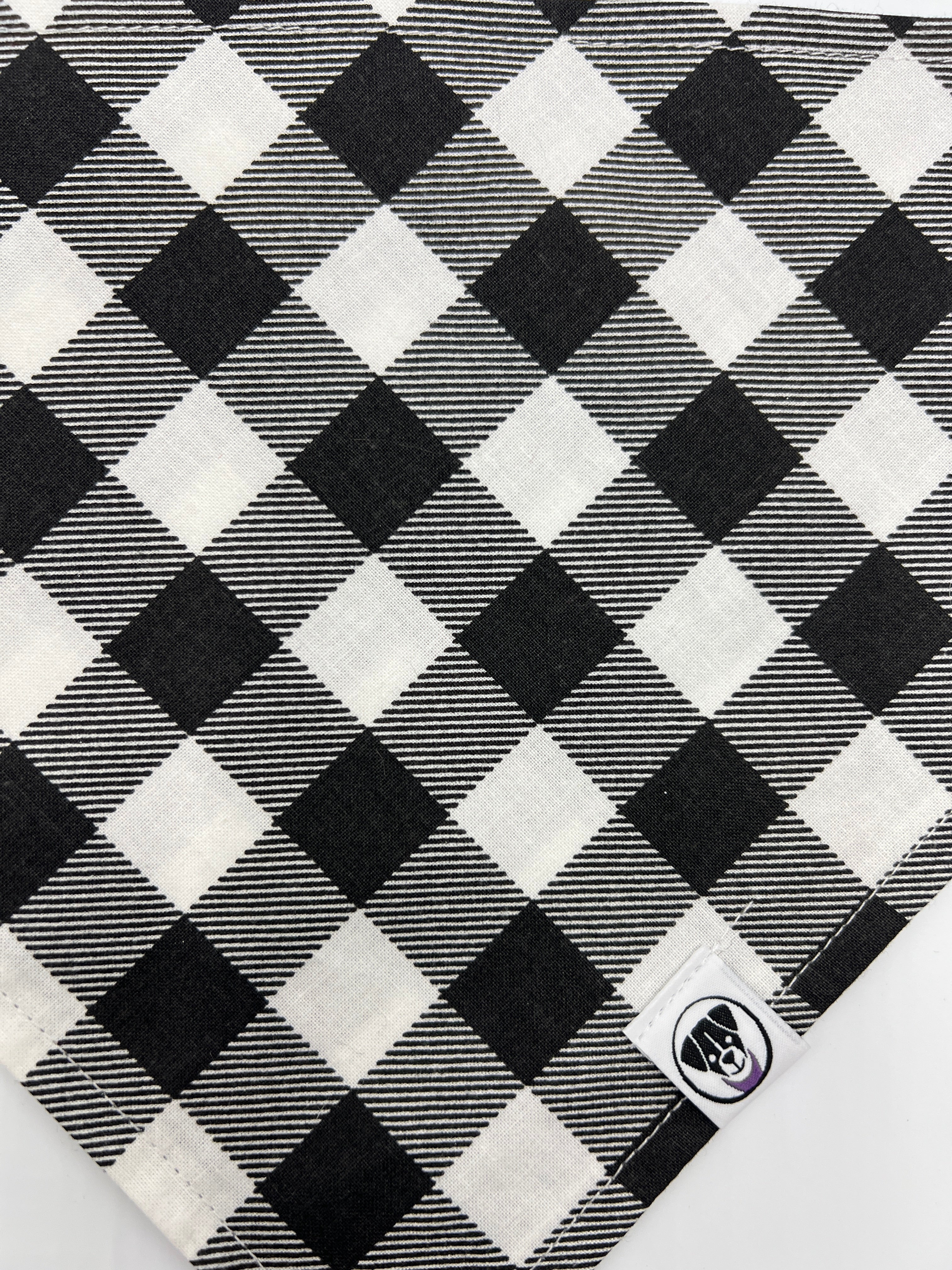 White Buffalo Plaid Dog Bandana