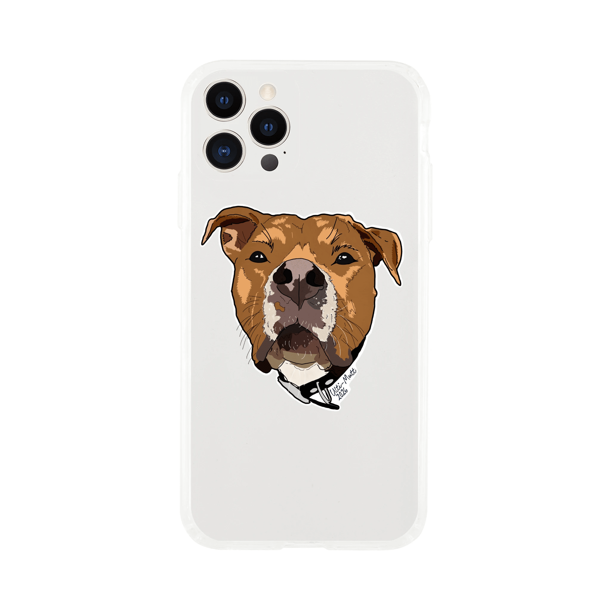 Clear phone case with pitbull - Ulti-Mutt Toys