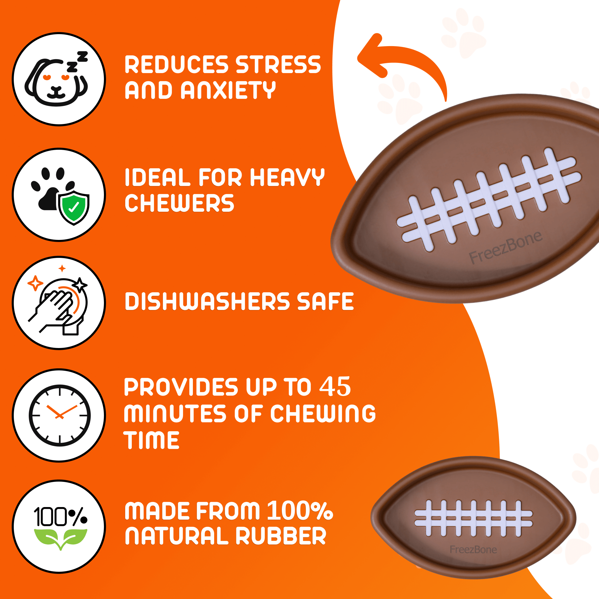 FreezFootball - Tough Enrichment Football Toy - Ulti - Mutt Toys
