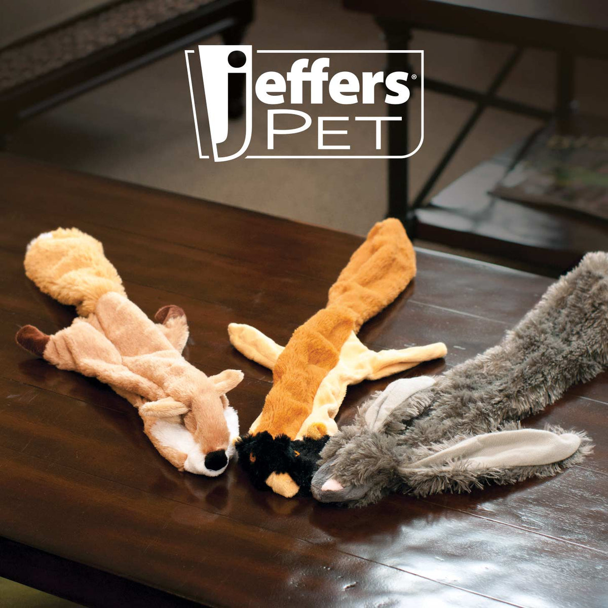 Jeffers Thinnies Unstuffed Plush Dog Toys, 21"L - Ulti-Mutt Toys