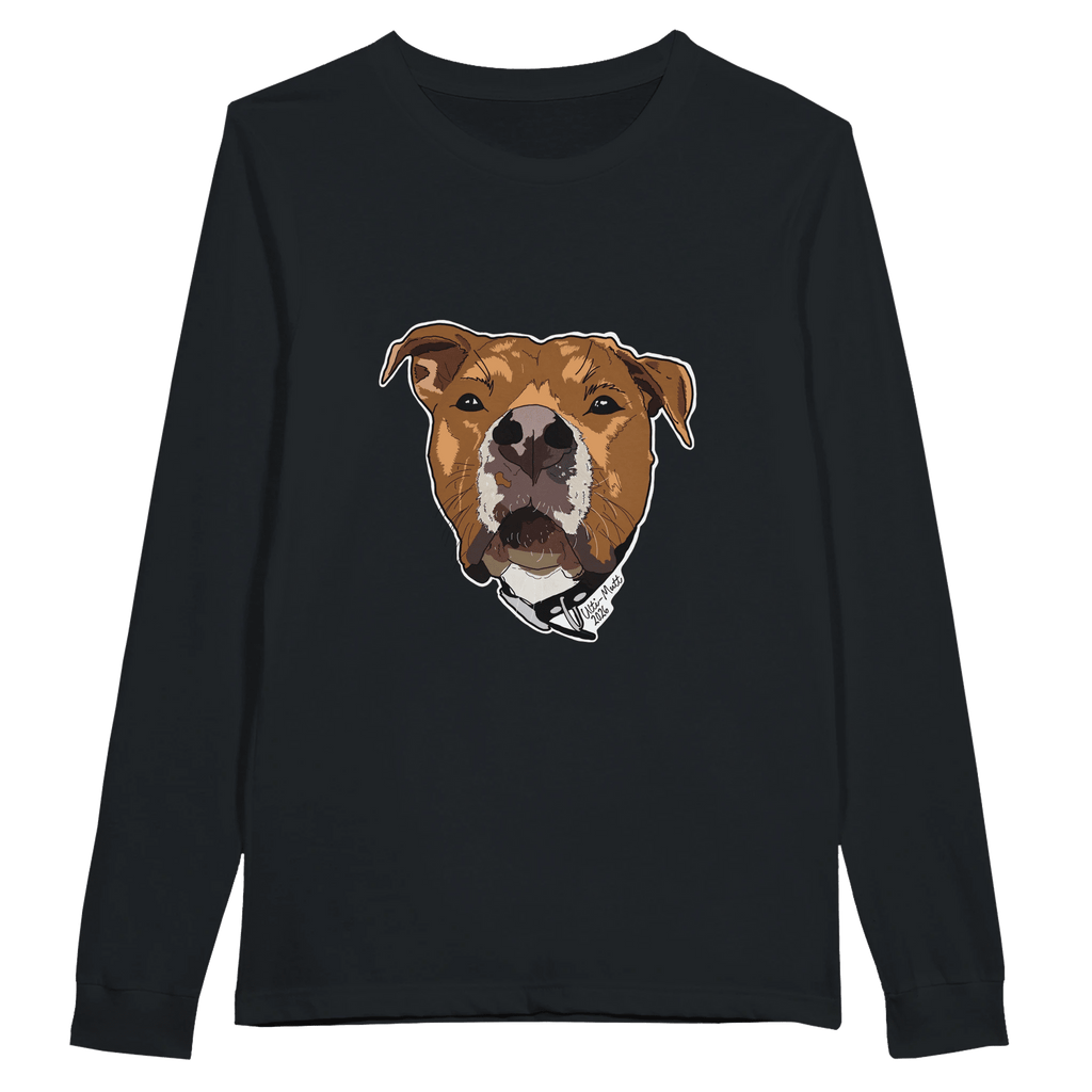 pitbull hand drawn Premium Unisex Longsleeve T-shirt - Ulti-Mutt Toys