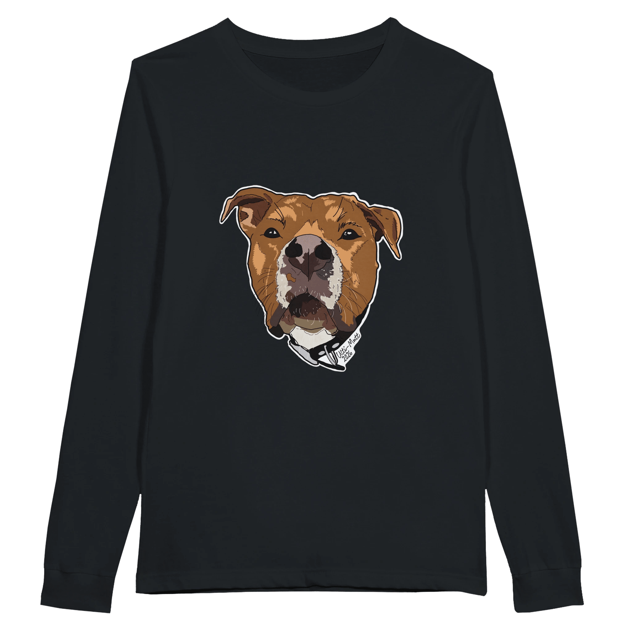 pitbull hand drawn Premium Unisex Longsleeve T-shirt - Ulti-Mutt Toys