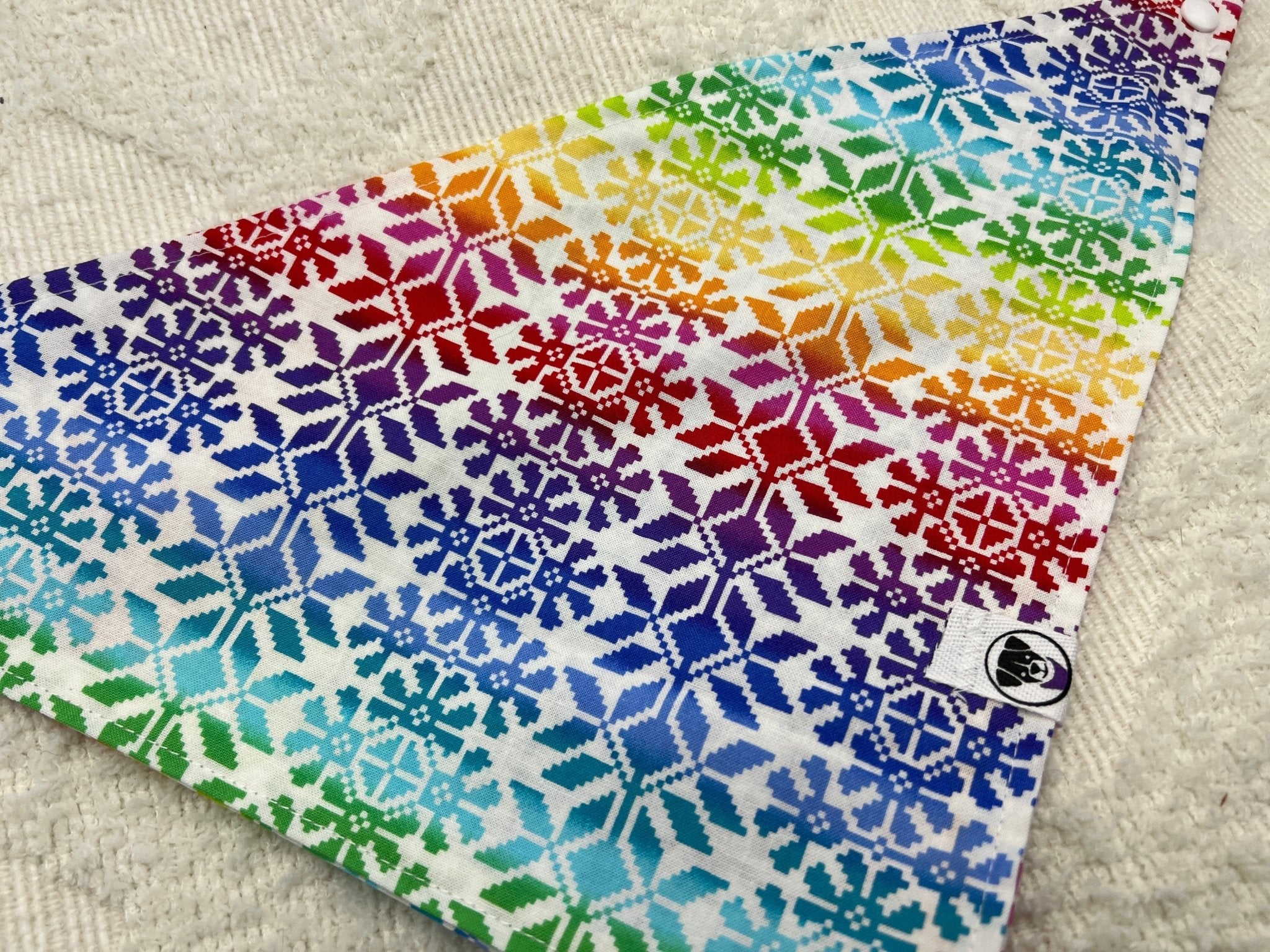 Rainbow Snowflake Sweater Bandana - Ulti-Mutt Toys