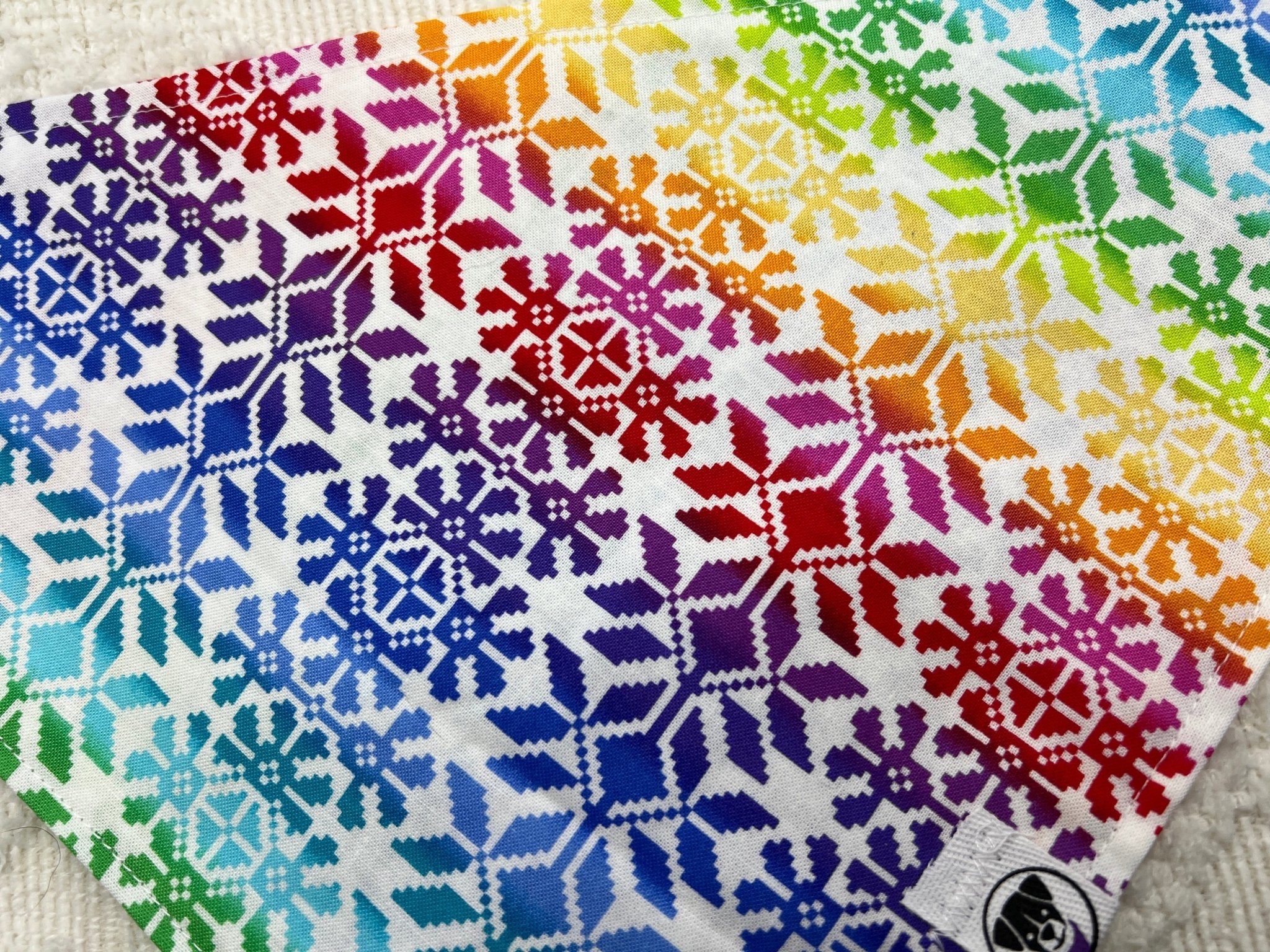 Rainbow Snowflake Sweater Bandana - Ulti-Mutt Toys