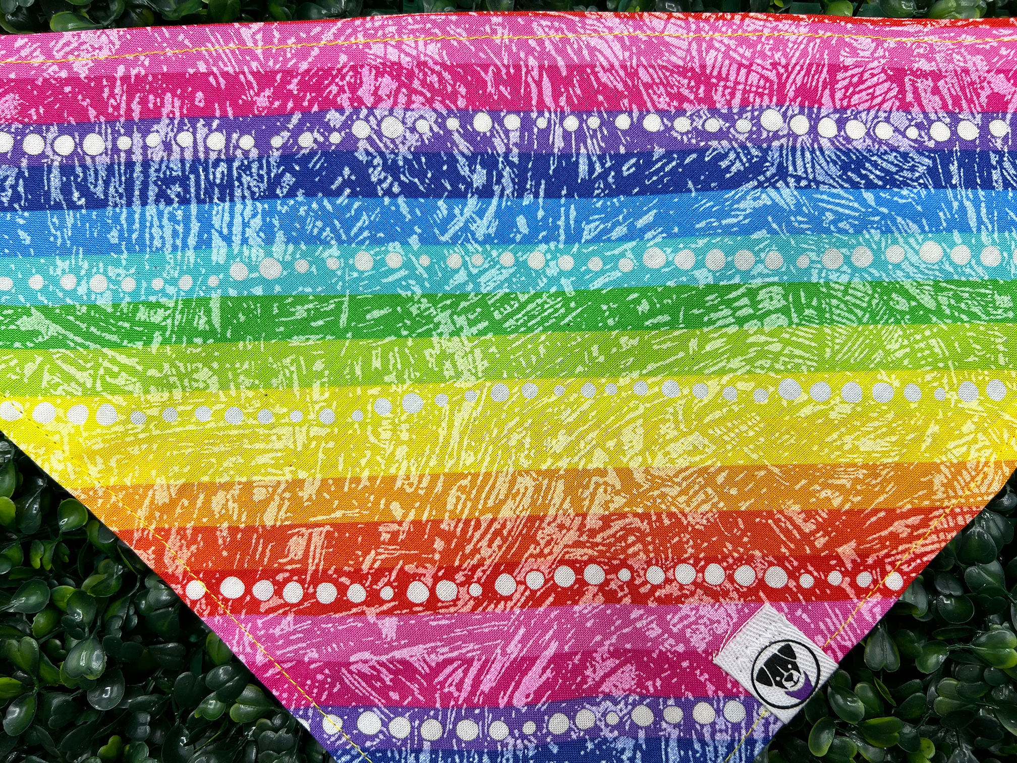 Rainbow Stripes and Dots Bandana - Ulti-Mutt Toys