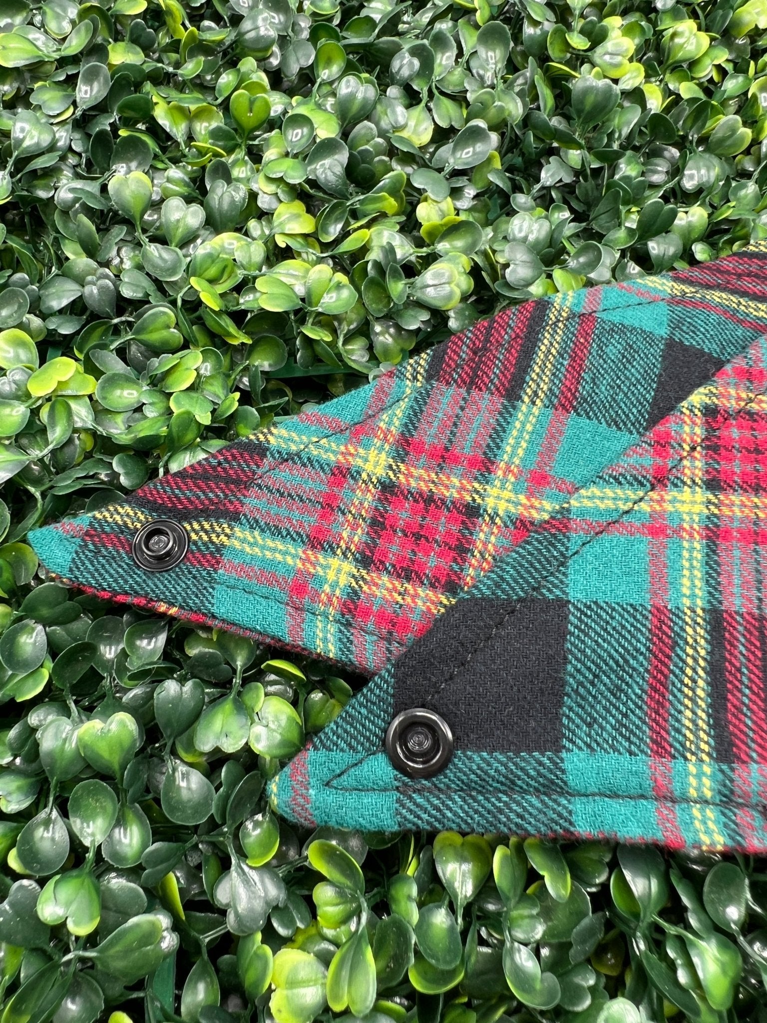 Teal and Red Flannel Bandana - Ulti-Mutt Toys