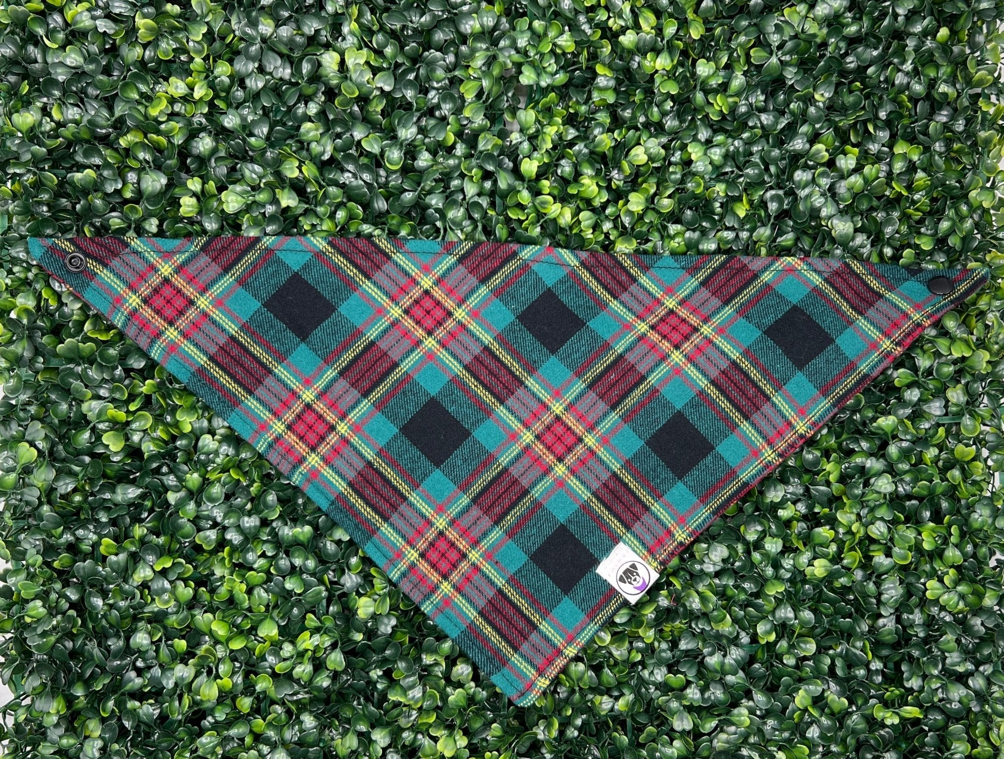 Teal and Red Flannel Bandana - Ulti-Mutt Toys