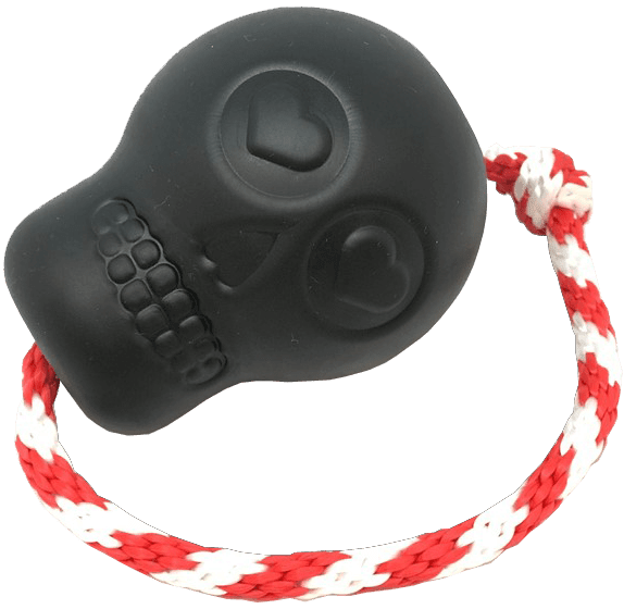 USA-K9 Magnum Skull - Black Magnum Rubber Chew Toy for Extreme Chewers | USA Made - Ulti-Mutt Toys