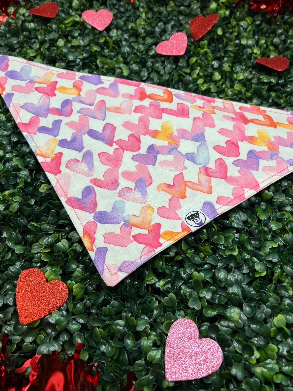 Watercolor Hearts Bandana - Ulti-Mutt Toys