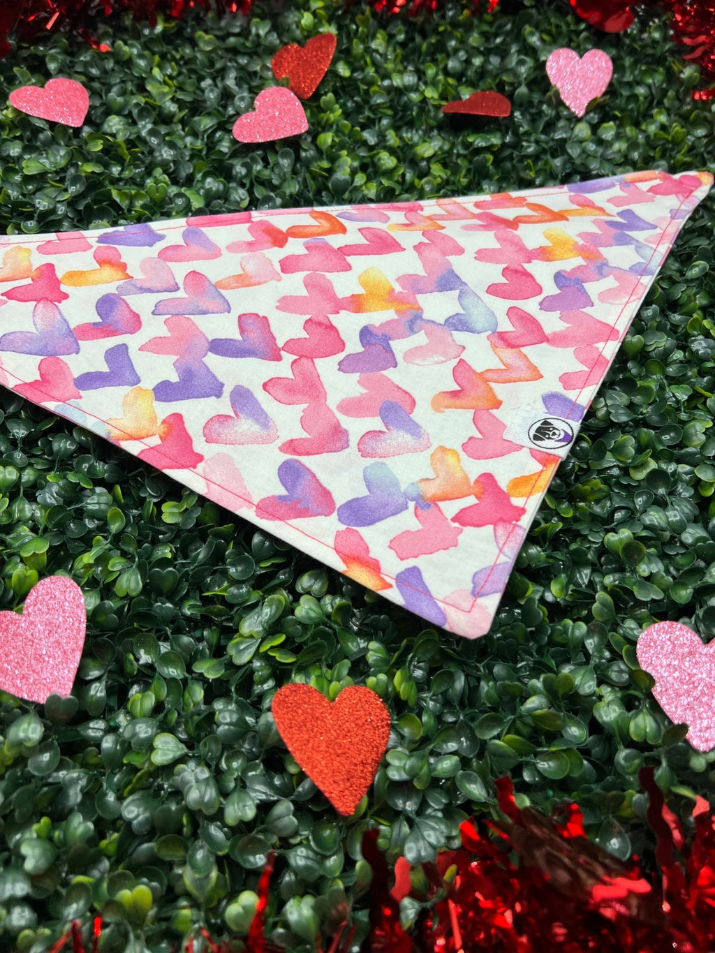 Watercolor Hearts Bandana - Ulti-Mutt Toys