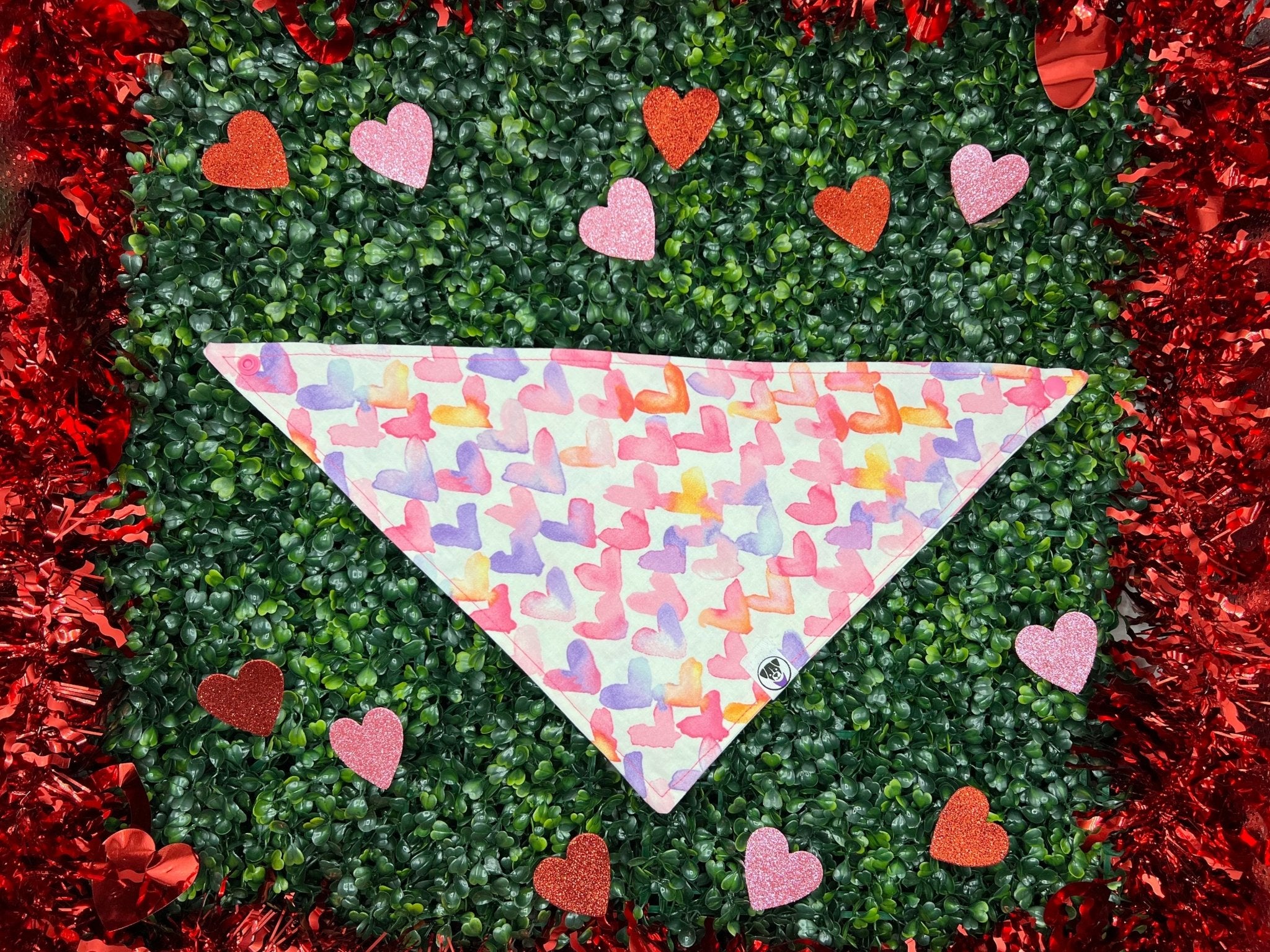 Watercolor Hearts Bandana - Ulti-Mutt Toys