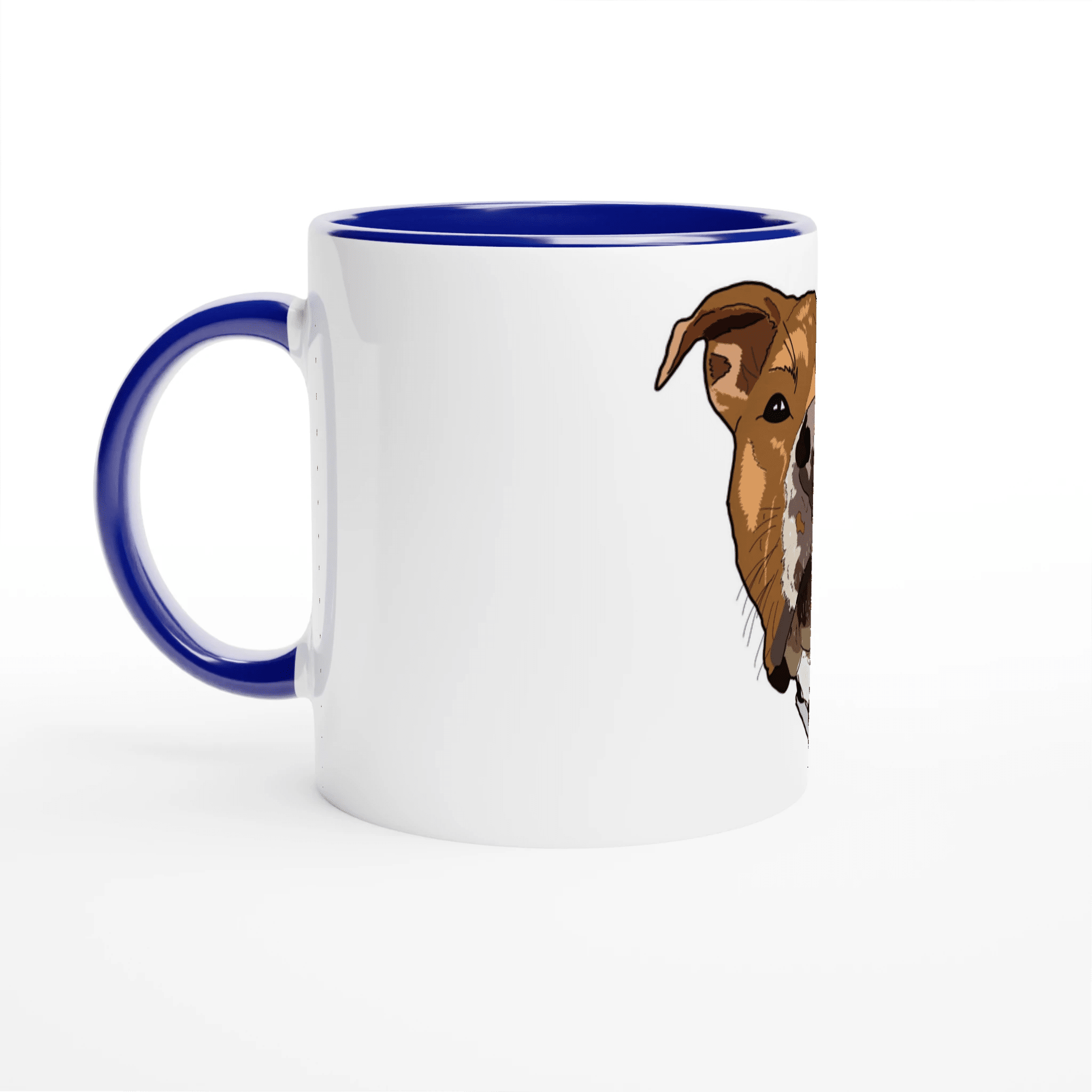 White 11oz Ceramic Mug with Color Inside - Ulti-Mutt Toys