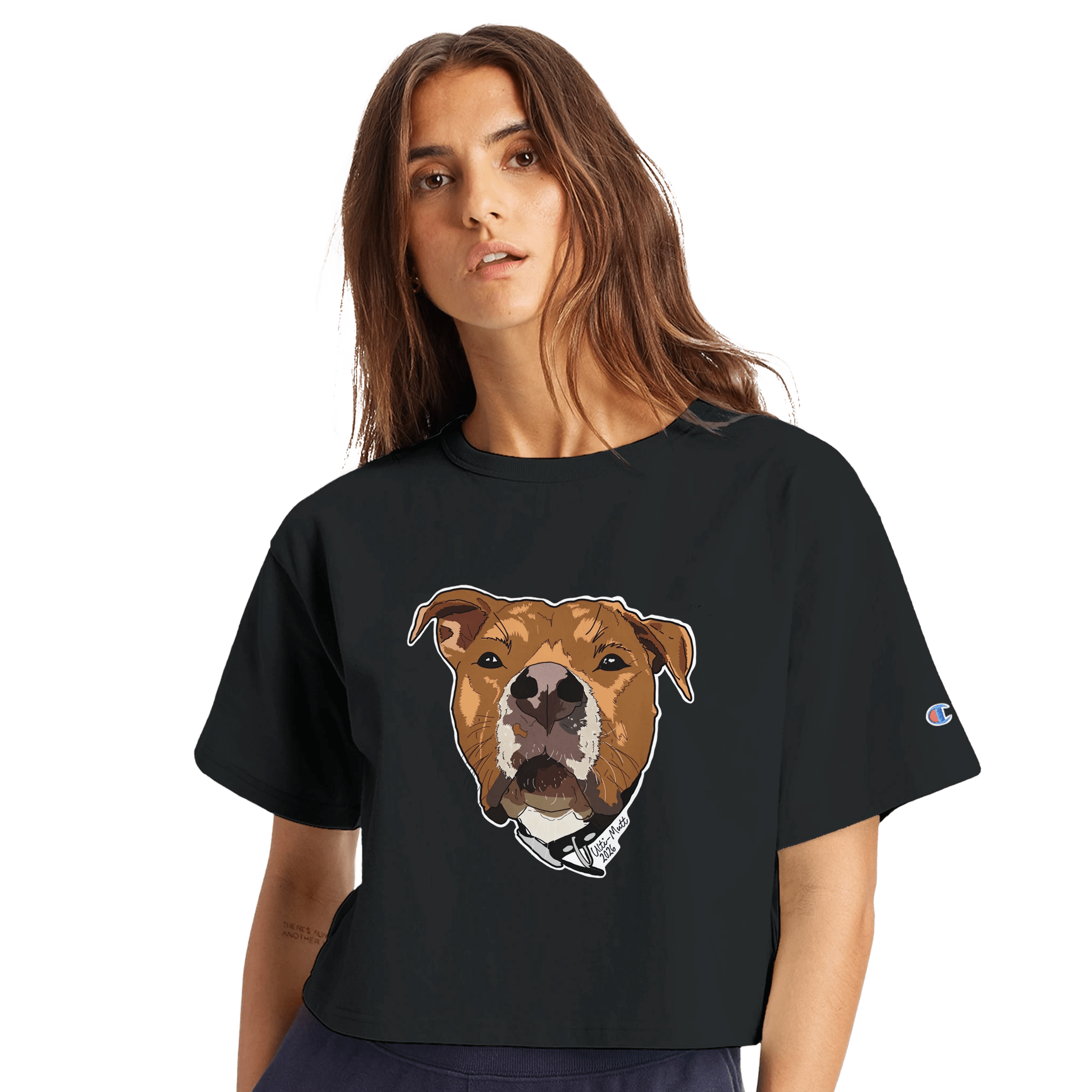 Women's Cropped Heritage Crewneck T-Shirt | Champion T453W - Ulti-Mutt Toys