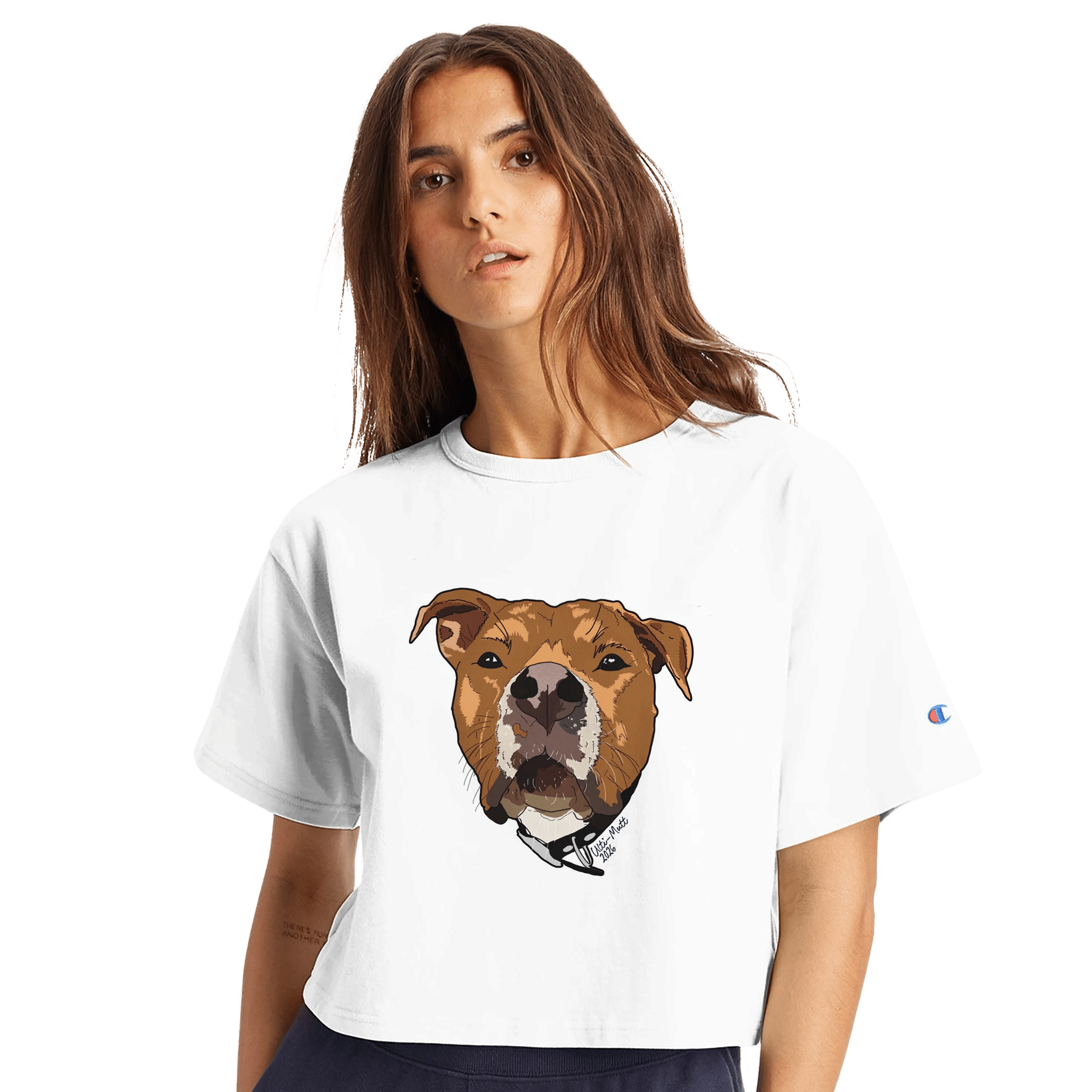 Women's Cropped Heritage Crewneck T-Shirt | Champion T453W - Ulti-Mutt Toys